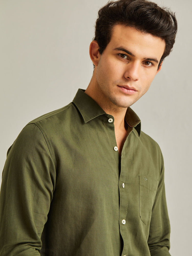 Linen Cotton Blend Shirt
