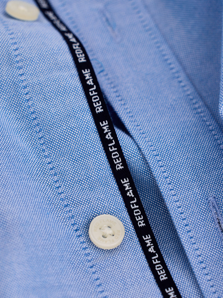 Blue Plain Pure Cotton Shirt