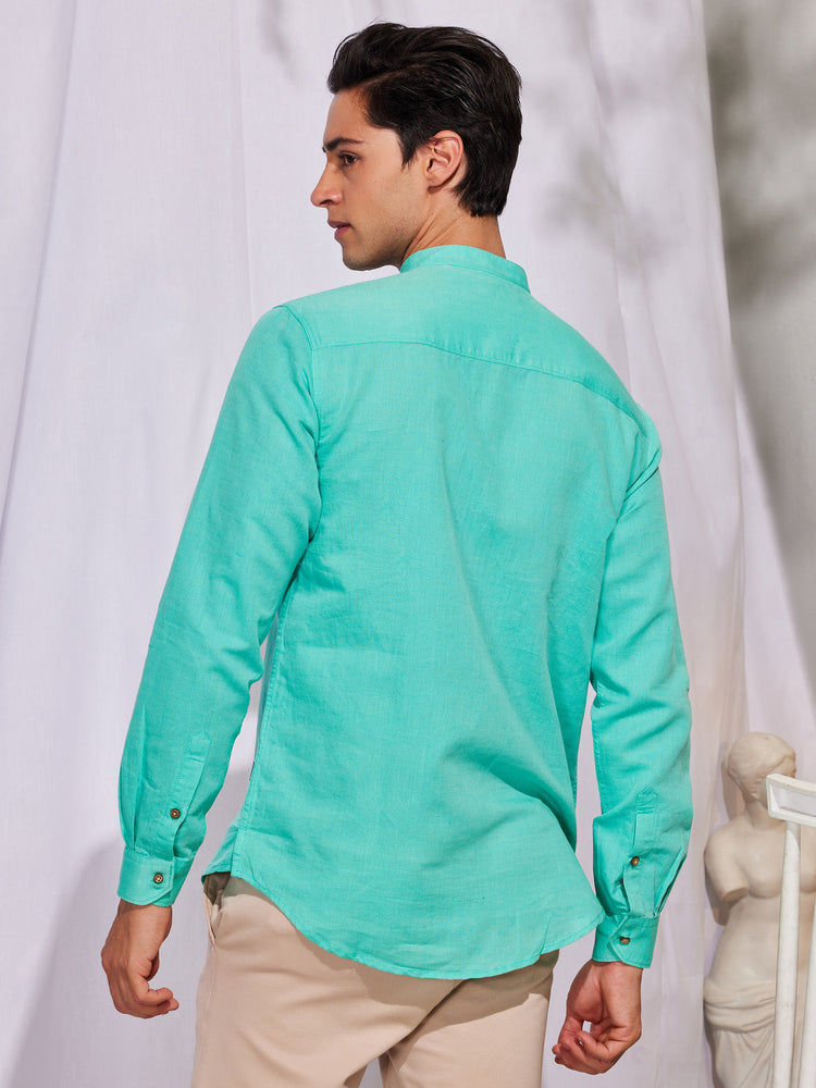 Aqua Green Plain Kurta