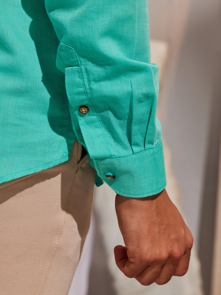 Aqua Green Plain Kurta