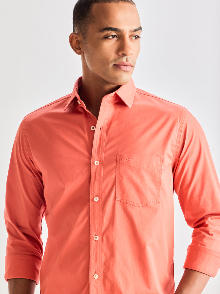 Orange Solid Shirt