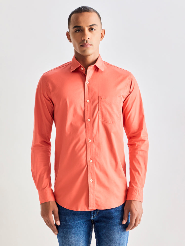 Orange Solid Shirt