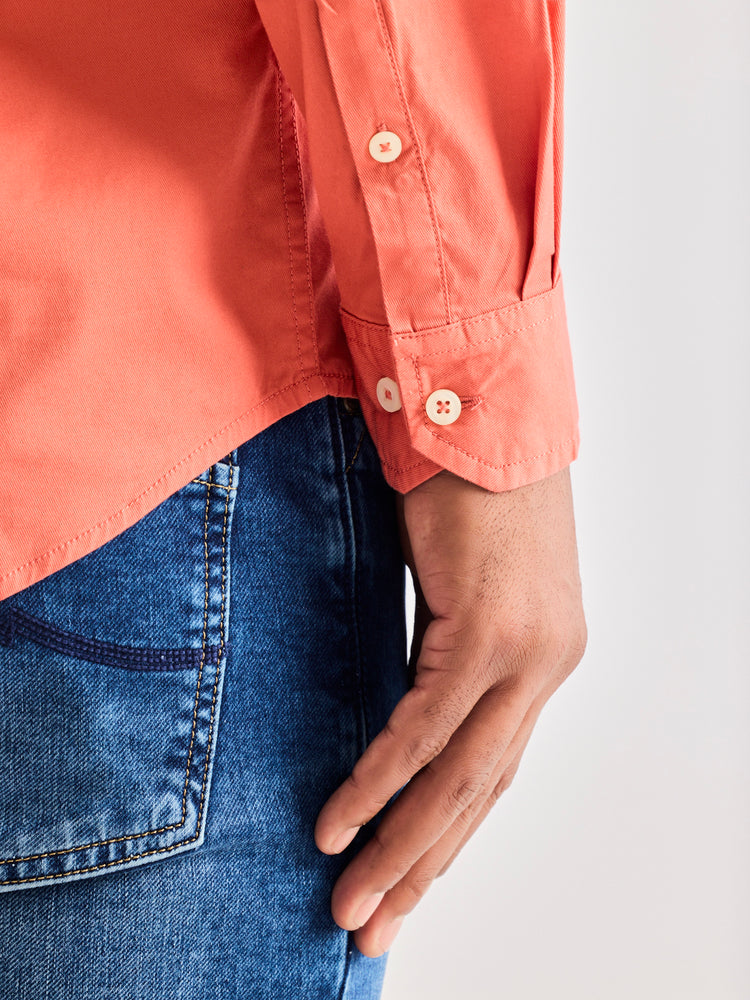 Orange Solid Shirt