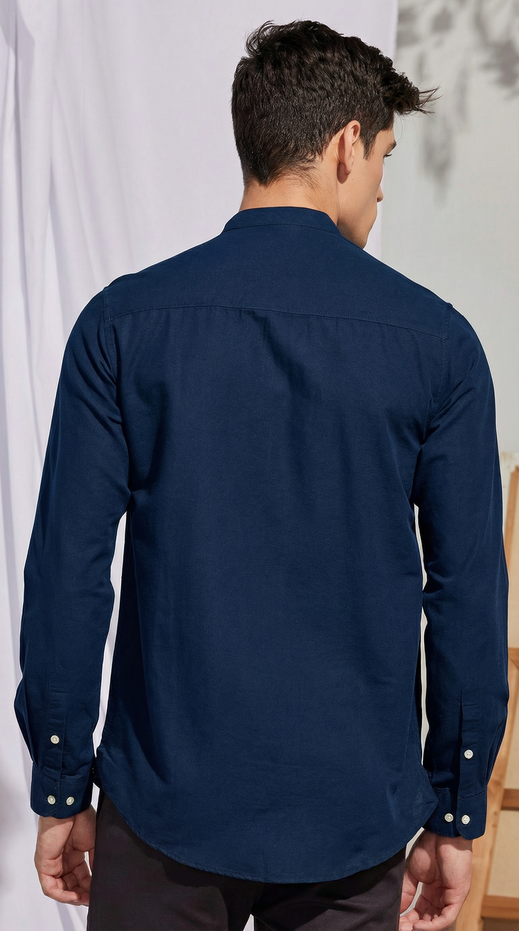 Navy Plain Kurta