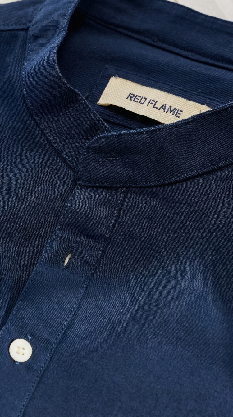 Navy Plain Kurta