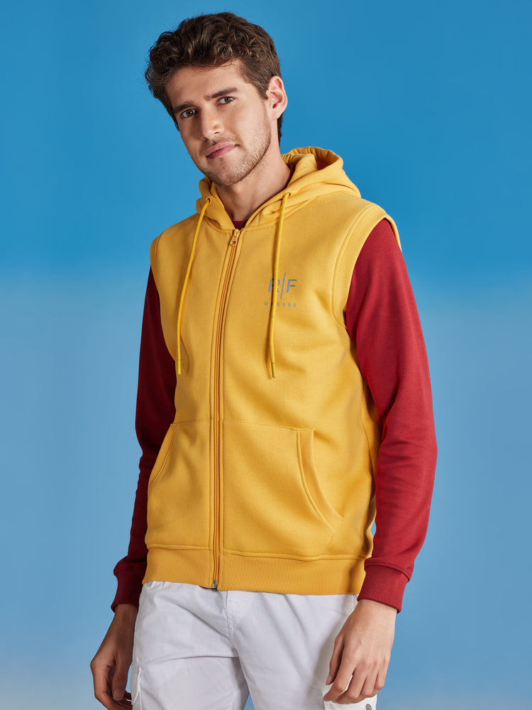 Yellow  Plain  Sweatshirt