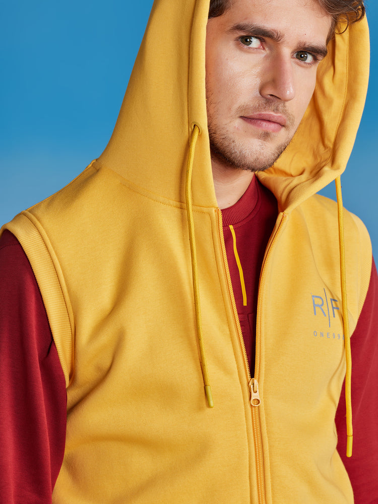 Yellow  Plain  Sweatshirt