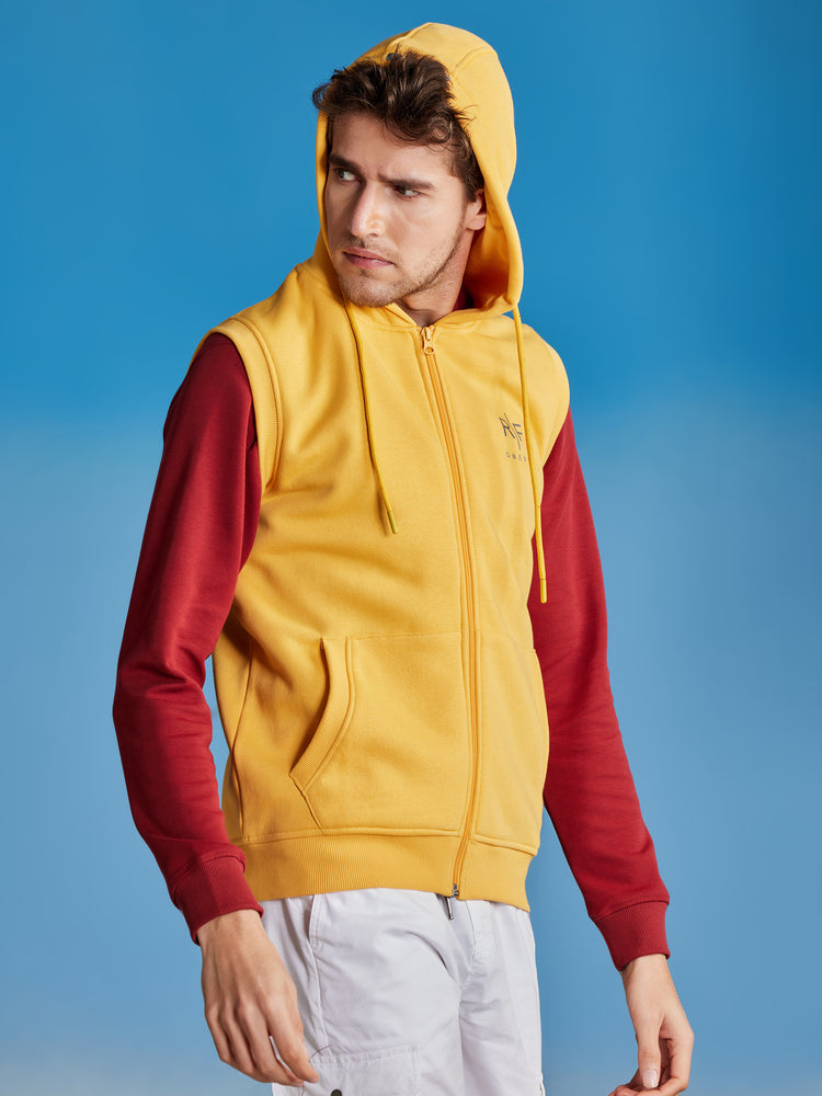 Yellow  Plain  Sweatshirt