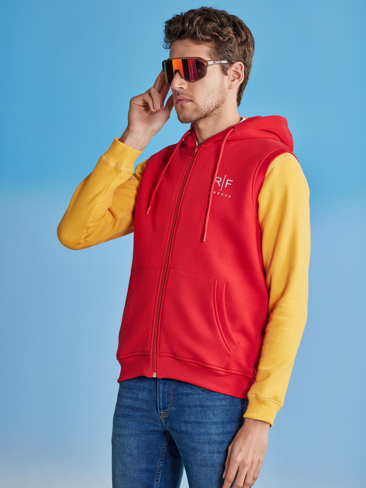 Red  Plain  Sweatshirt