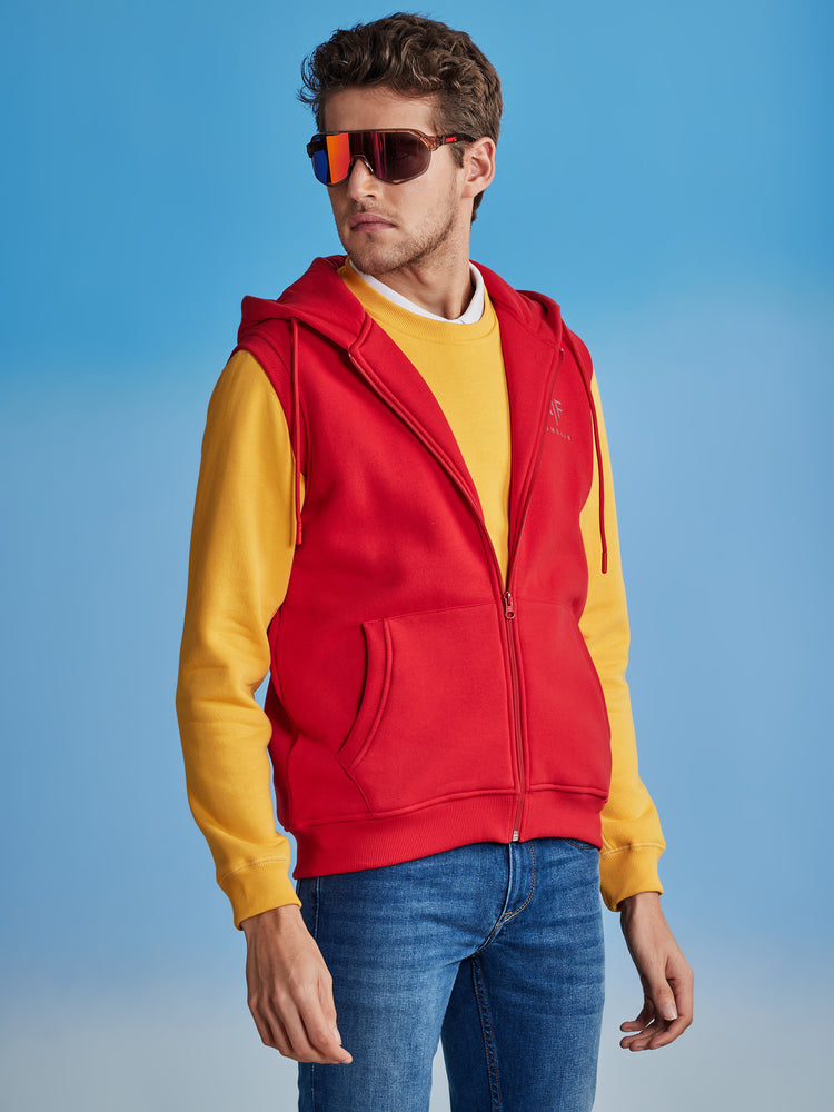 Red  Plain  Sweatshirt