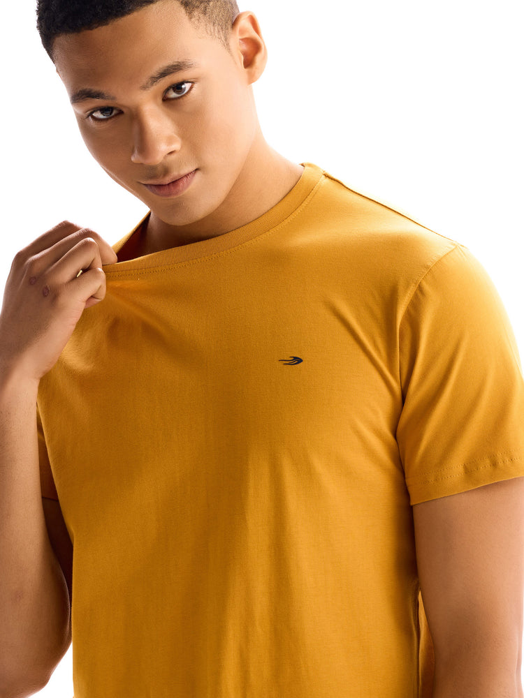 Gold Knitted Crew T-Shirt