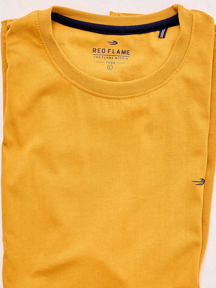 Gold Knitted Crew T-Shirt
