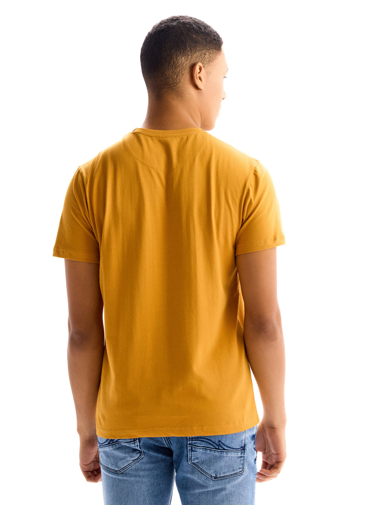 Gold Knitted Crew T-Shirt