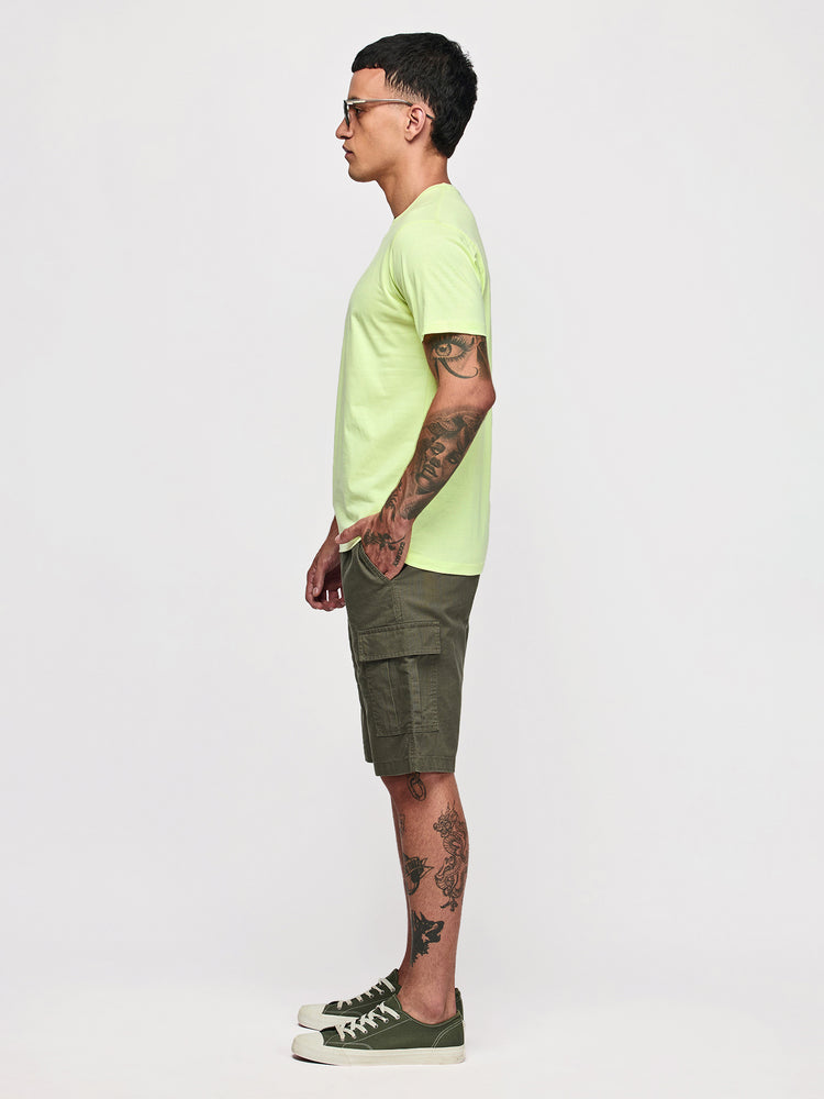Green Cotton Crew T-Shirts