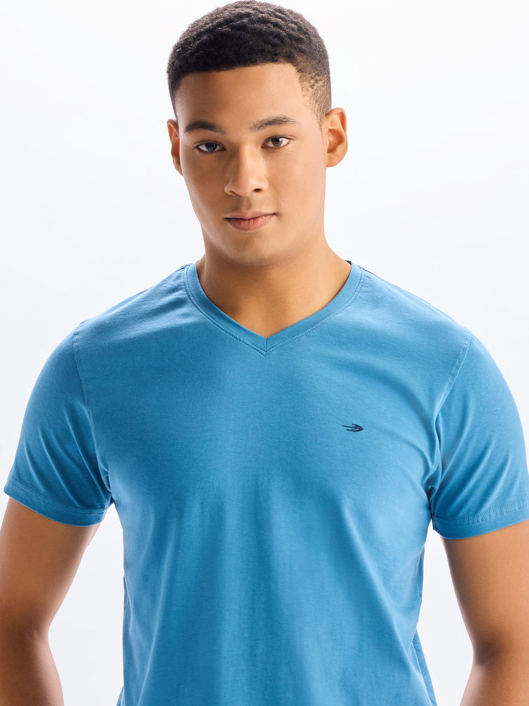 Cotton Stretch V-neck T-Shirt