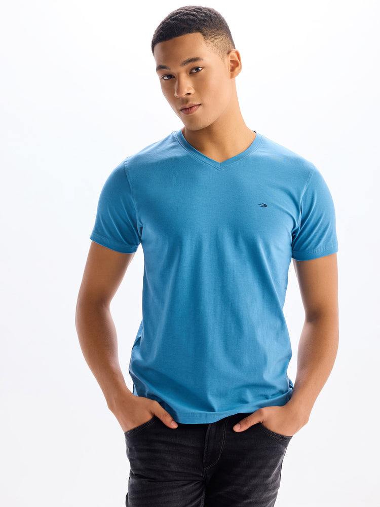 Cotton Stretch V-neck T-Shirt