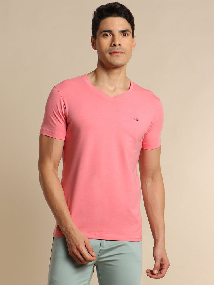 Cotton Stretch V-neck T-Shirt