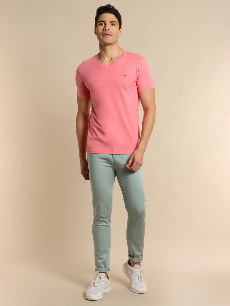 Cotton Stretch V-neck T-Shirt
