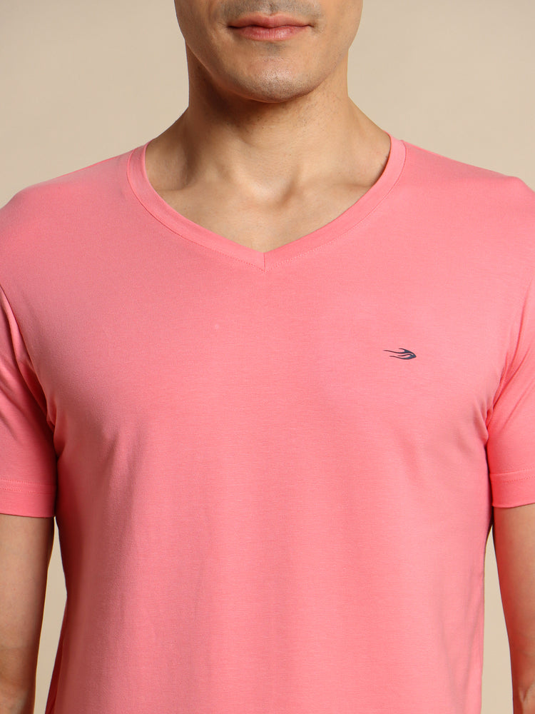 Cotton Stretch V-neck T-Shirt