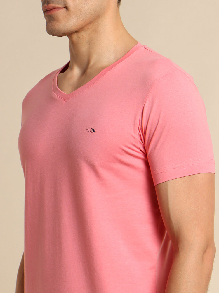 Cotton Stretch V-neck T-Shirt