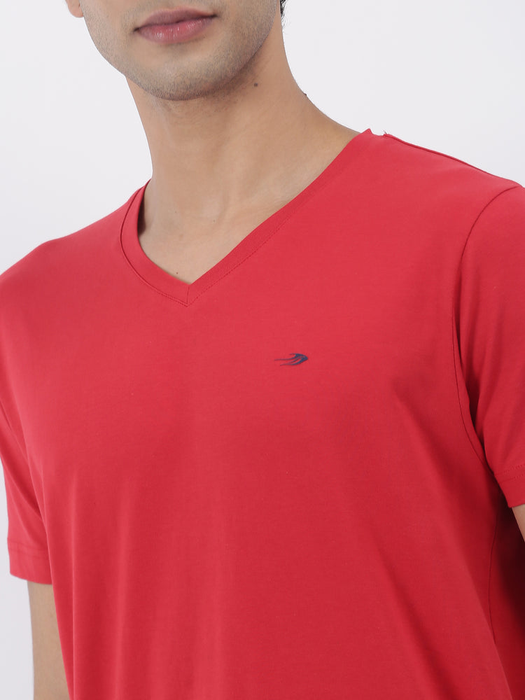 Cotton Stretch V-neck T-Shirt