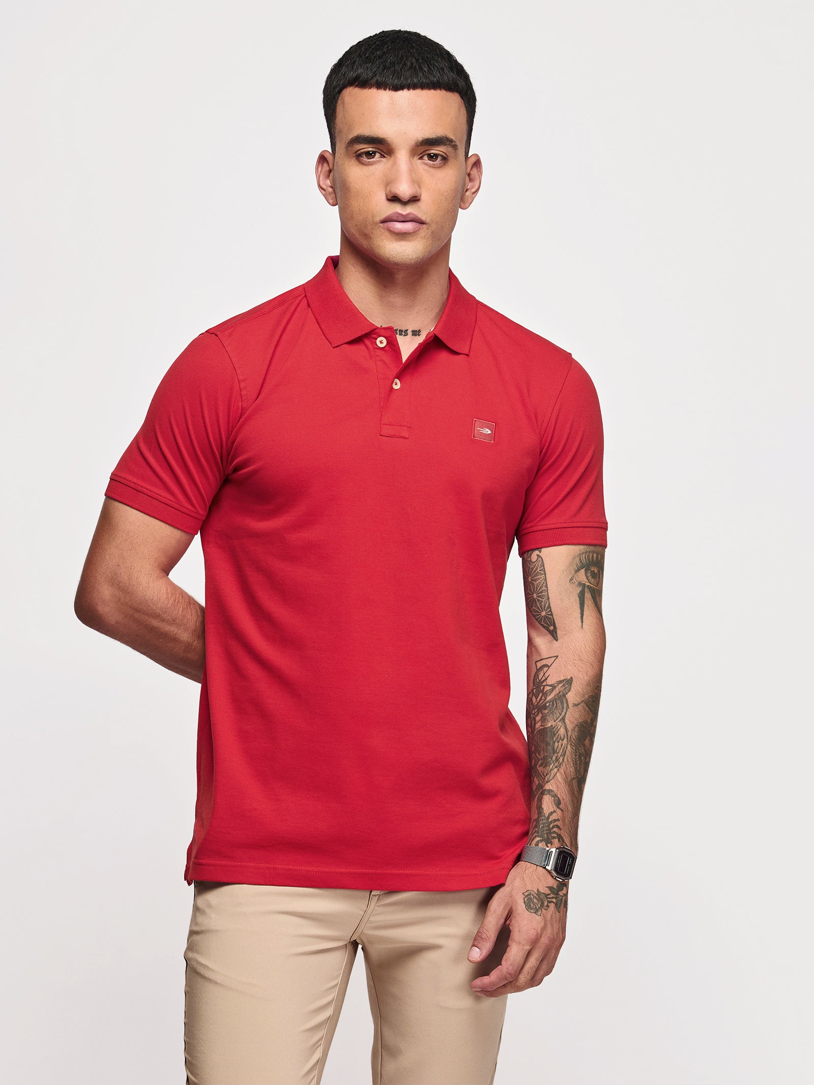 Cotton Stretch Pique Polo