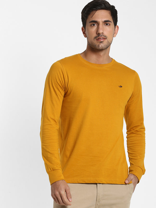 Yellow  Plain  T-Shirt
