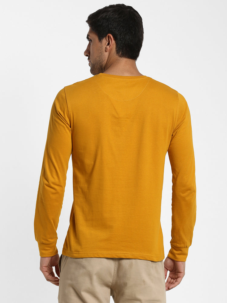 Yellow  Plain  T-Shirt