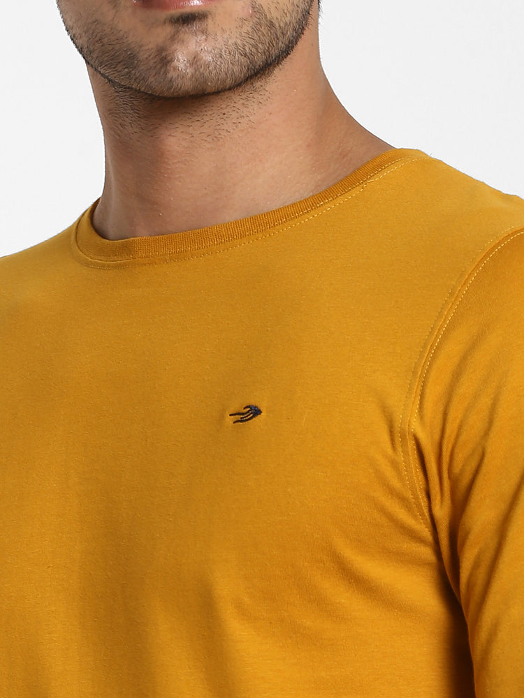 Yellow  Plain  T-Shirt