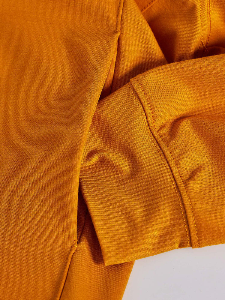 Yellow Plain Stretch Sweatshirt