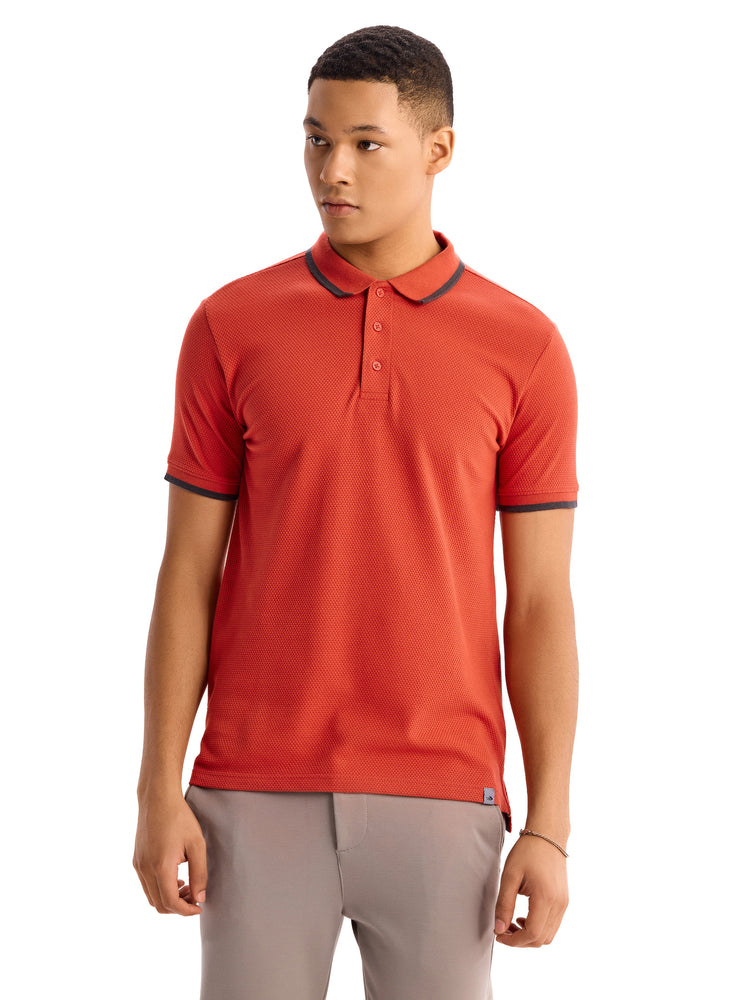 Orange  Cotton Polo T-Shirt