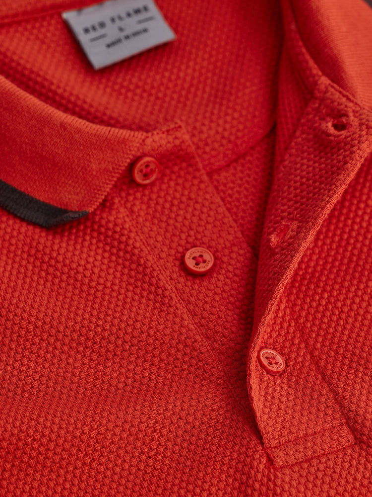 Orange  Cotton Polo T-Shirt