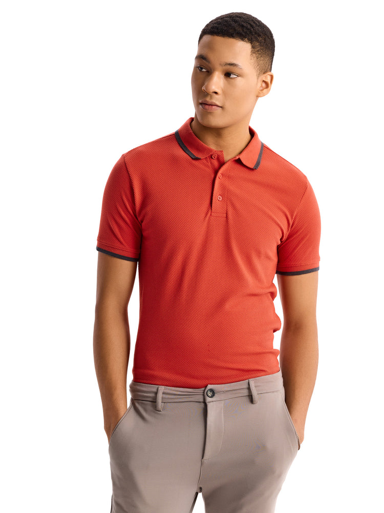 Orange  Cotton Polo T-Shirt
