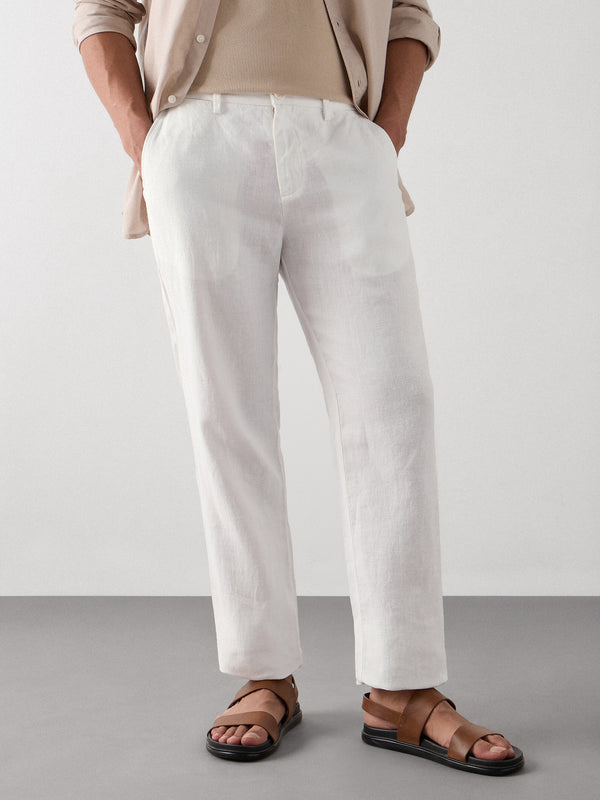 Relaxed Fit Pure Linen Trouser