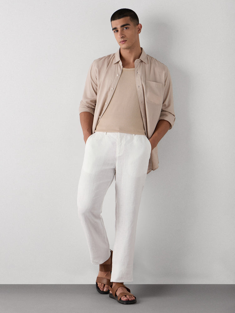 Relaxed Fit Pure Linen Trouser