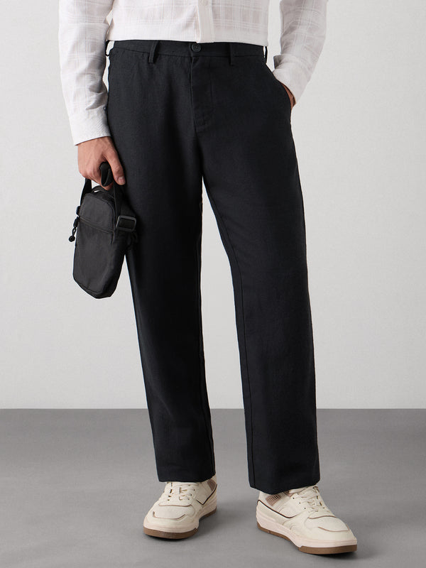 Relaxed Fit Pure Linen Trouser