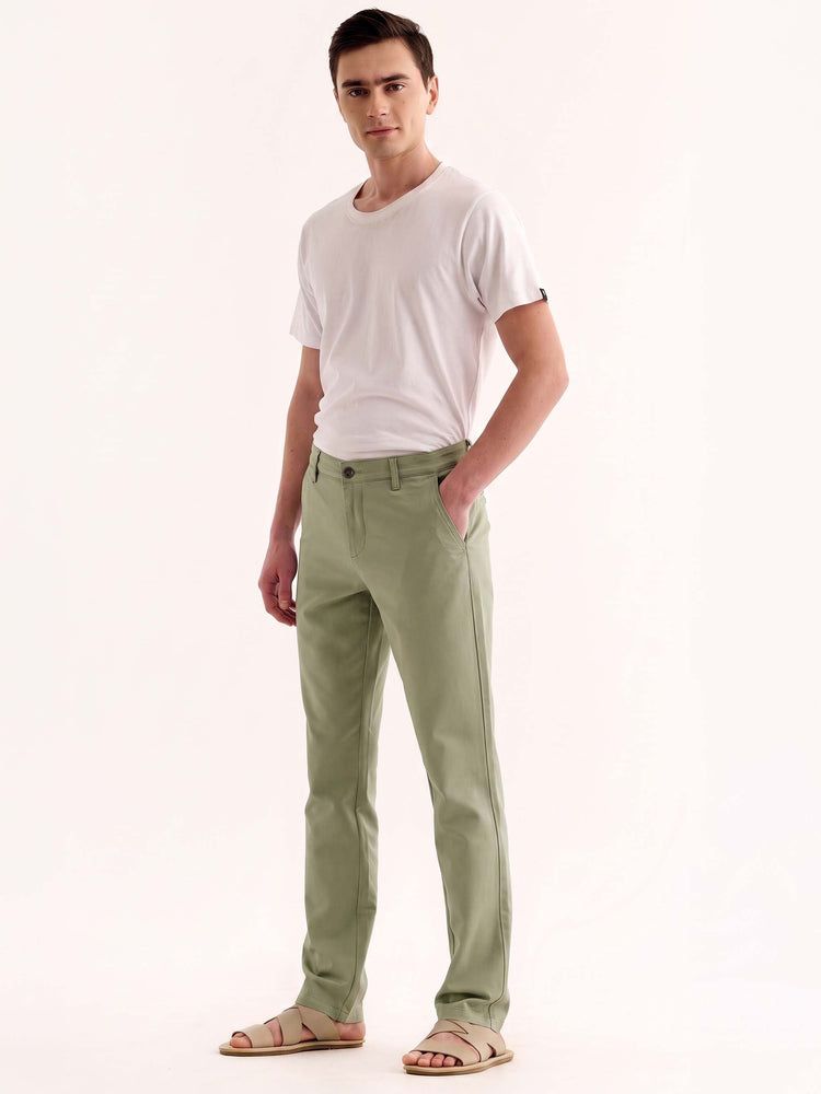 Green Stretch Slim Fit Trouser