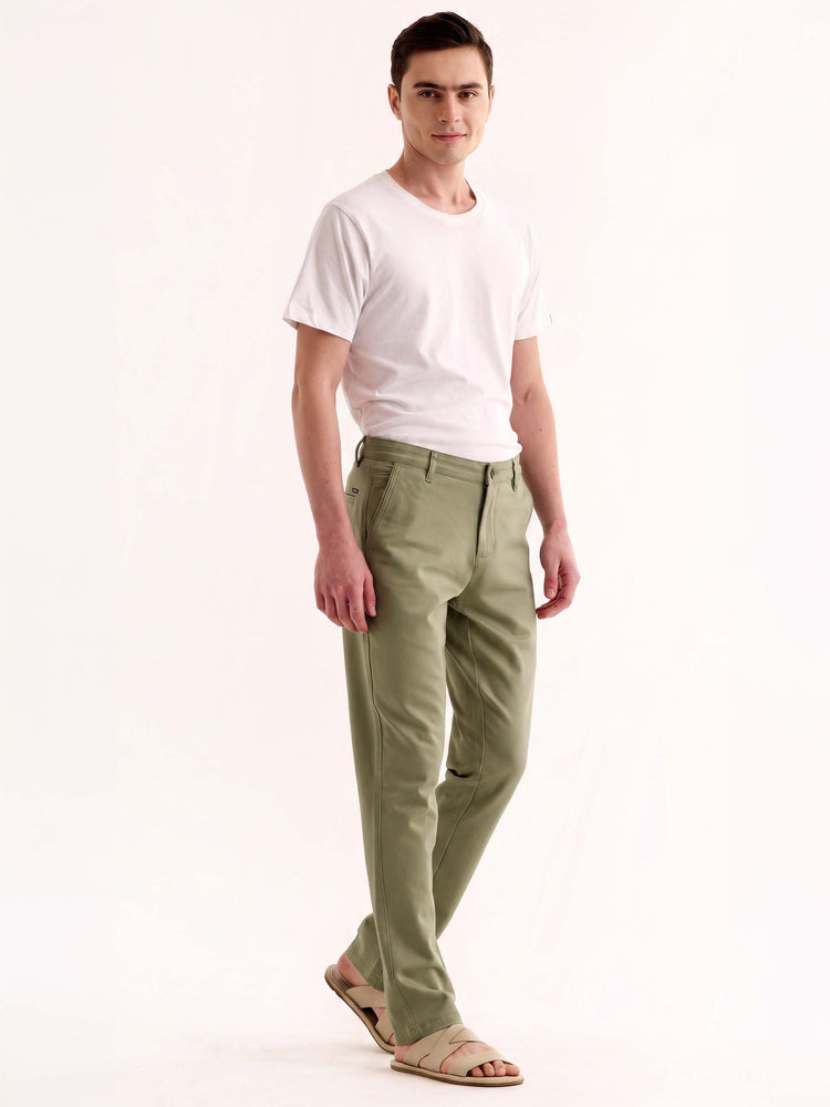 Green Stretch Slim Fit Trouser