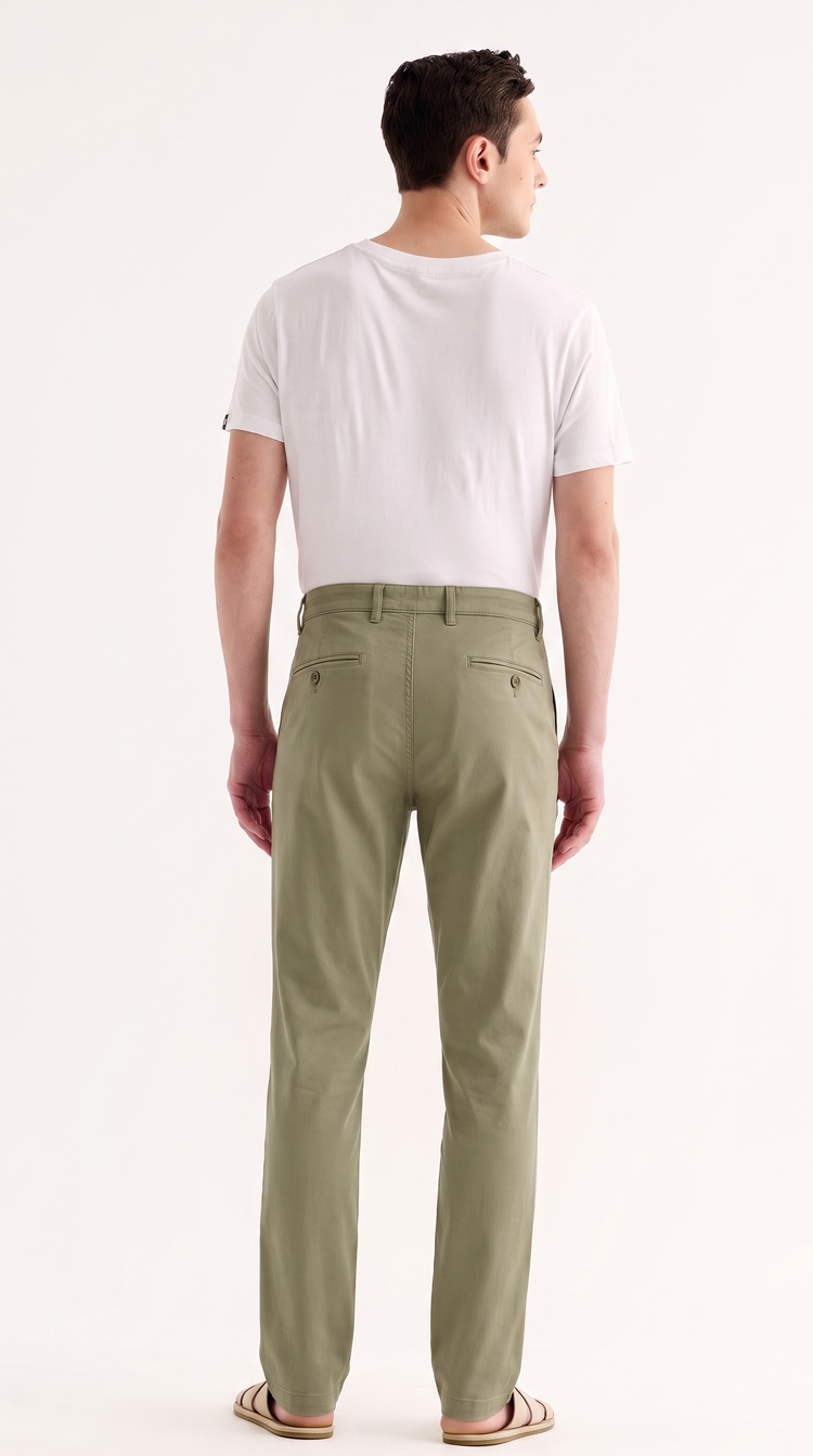 Green Stretch Slim Fit Trouser
