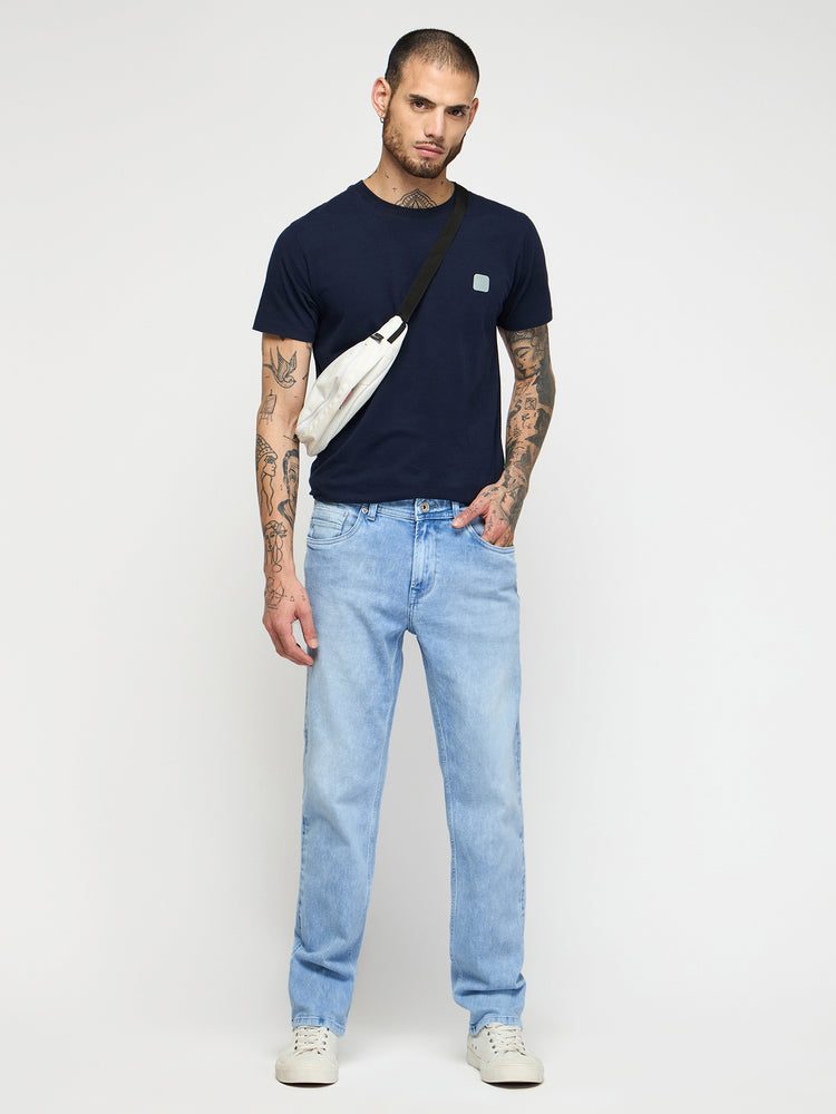 Relaxed Fit Light Wash Jeans