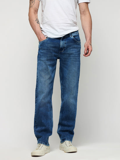 Relaxed Fit Medium Wash Jeans