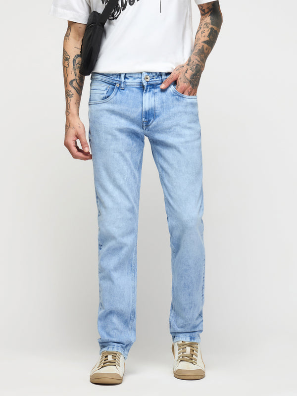 Straight Fit Light Wash Jeans