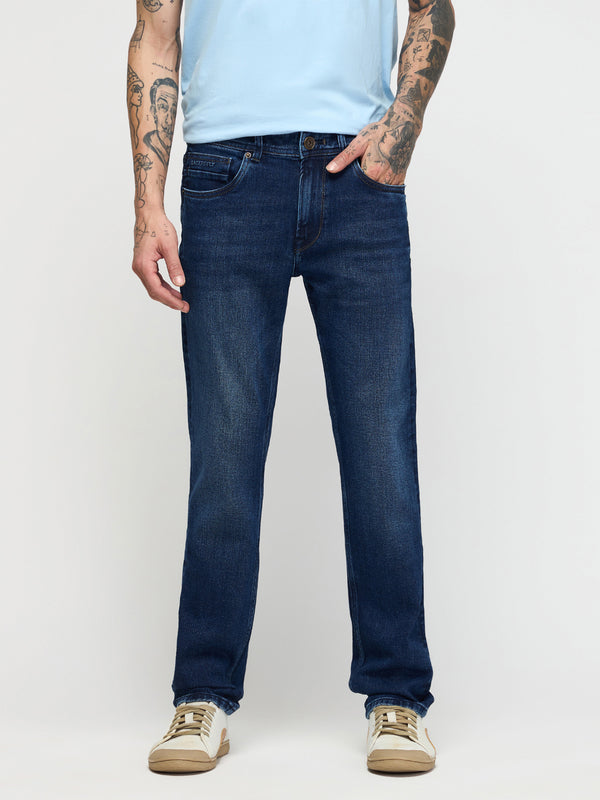 Straight Fit Dark Wash Jeans