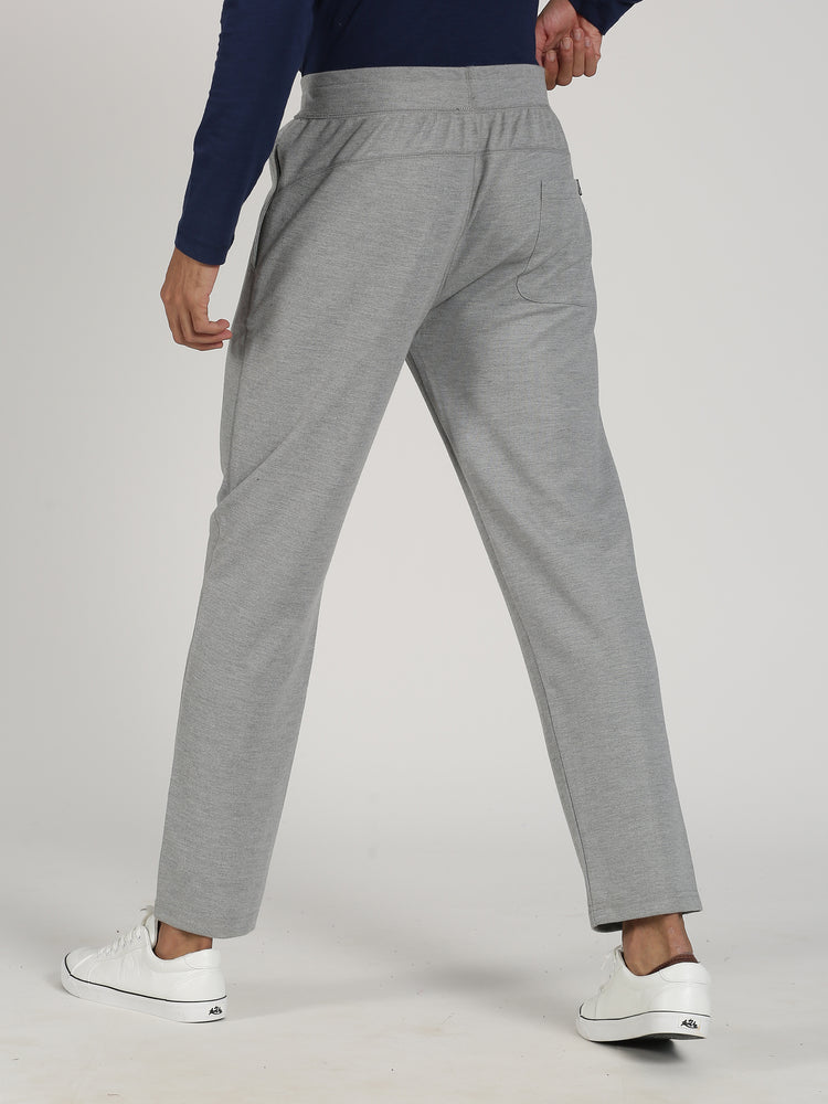 Cream  Cotton Blend  Track Pant