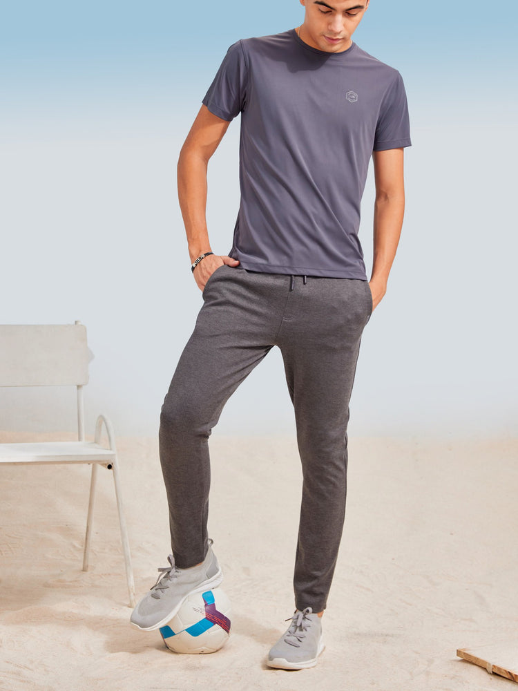 Grey Cotton Blend  Track Pant