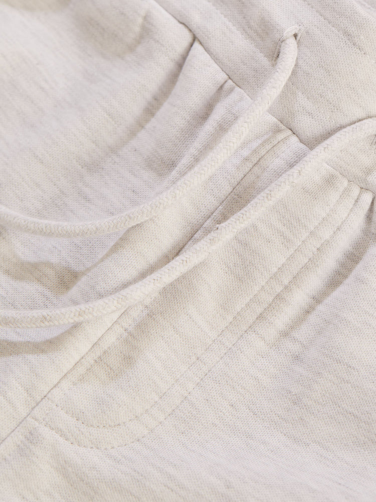 White Knits Jacquard  Shorts