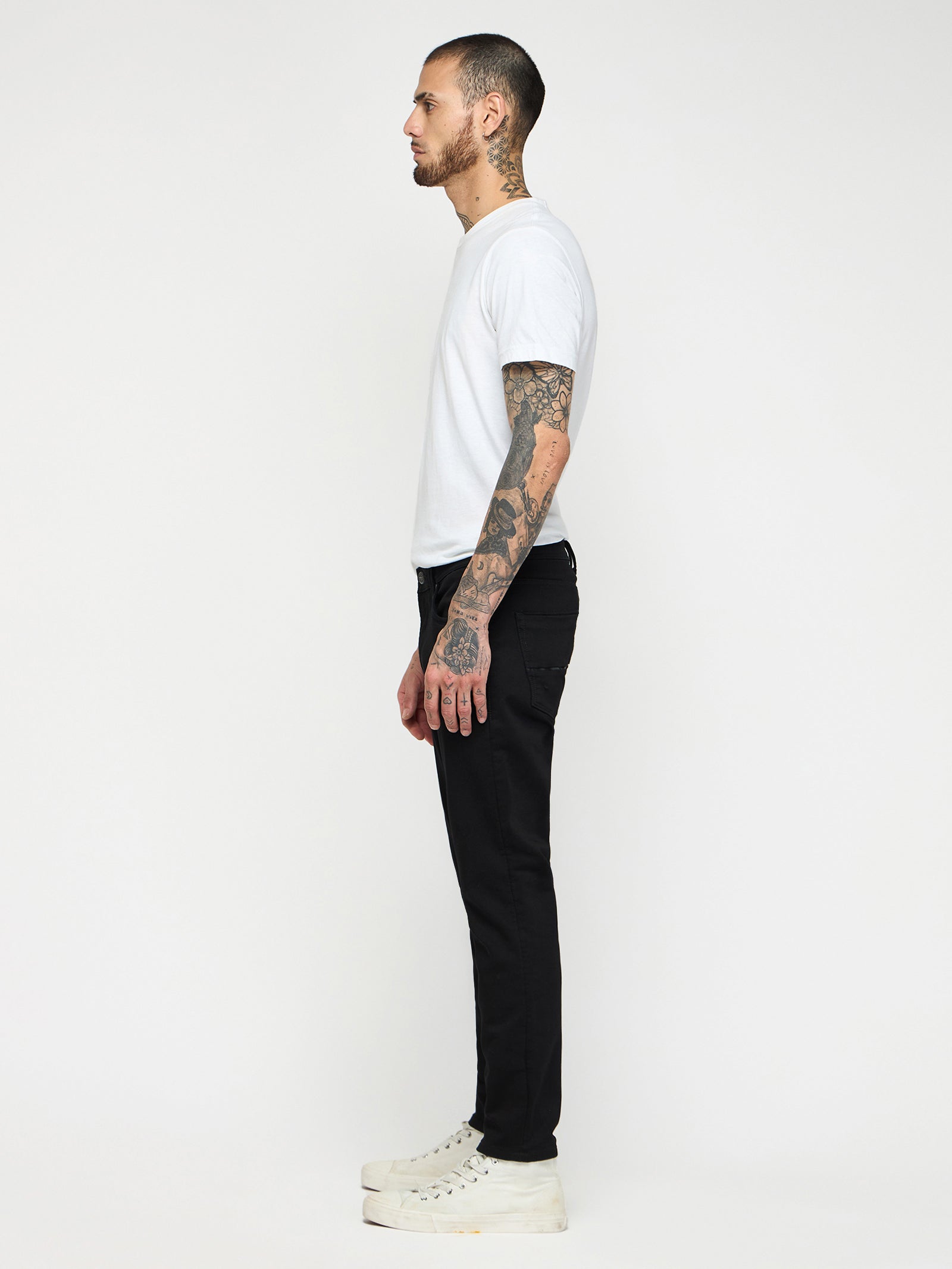 Tapered Fit Dark Wash Jeans