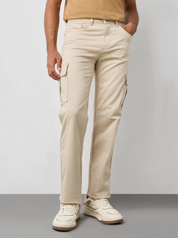 Relaxed Fit Canvas Cargo Trouser