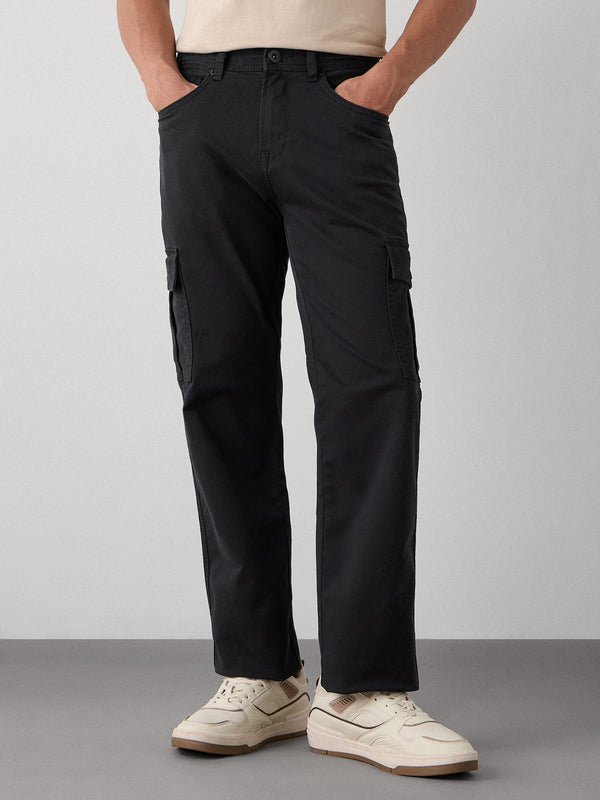 Relaxed Fit Canvas Cargo Trouser