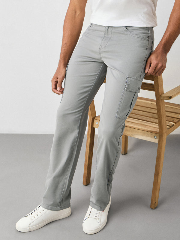 Relaxed Fit Canvas Cargo Trouser